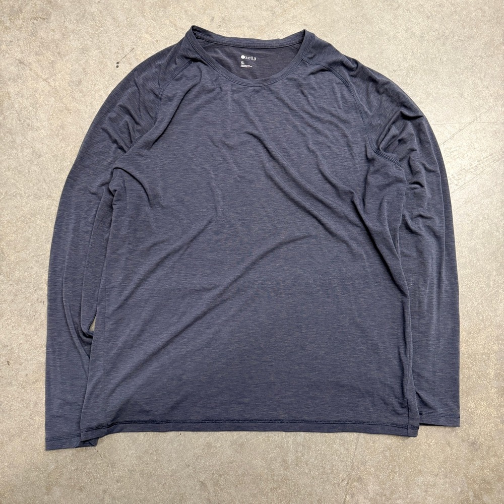 Zella Mens XL Charcoal Gray Heather Long Sleeve Activewear Training Shirt